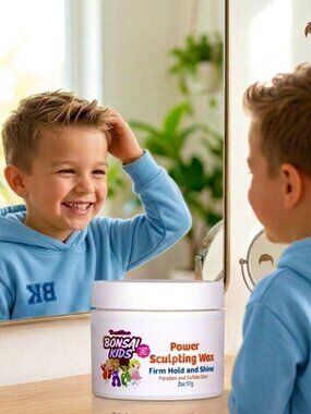 Bonsai Kids Sculpting Wax for Toddlers & Boys (2 oz) - Strong Hold Hair Wax for